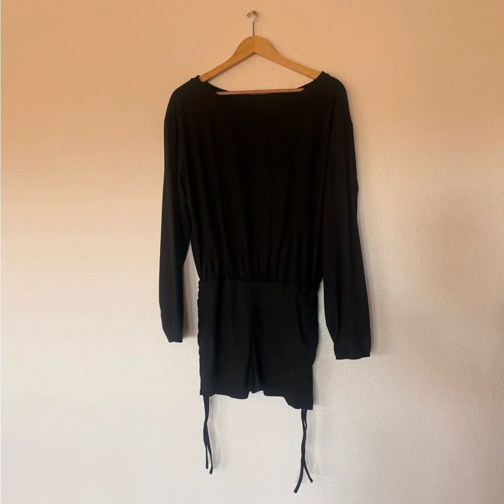 Black Long Sleeve short romper
